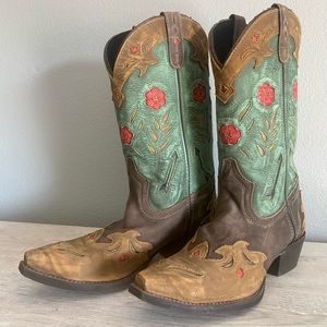 Laredo Cowboy Western Boots Floral Dan Post